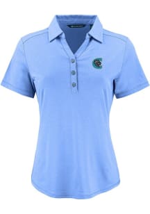 Cutter and Buck Charlotte Knights Womens Blue Forge Eco Polo Short Sleeve Polo Shirt