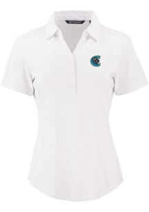 Cutter and Buck Charlotte Knights Womens White Forge Eco Polo Short Sleeve Polo Shirt