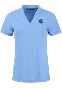 Cutter and Buck Charlotte Knights Womens Blue Forge Short Sleeve T-Shirt