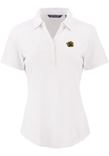 Cutter and Buck Greensboro Grasshoppers Womens White Forge Eco Polo Short Sleeve Polo Shirt