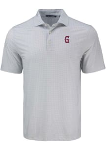 Cutter and Buck Greenville Drive Grey Pike Diamond Dot Big and Tall Polo