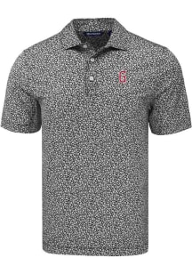 Cutter and Buck Greenville Drive Black Pike Flora Big and Tall Polo