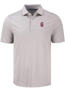 Cutter and Buck Greenville Drive Mens Grey Forge Eco Fine Line Short Sleeve Polo
