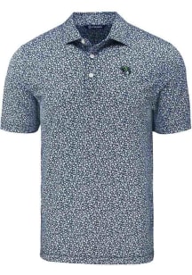 Cutter and Buck Gwinnett Stripers Mens Navy Blue Pike Flora Short Sleeve Polo
