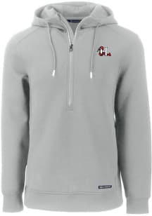 Cutter and Buck Hickory Crawdads Mens Grey Roam Long Sleeve Hoodie