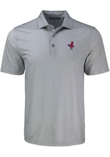 Cutter and Buck Memphis Redbirds Grey Shadow Check Big and Tall Polo