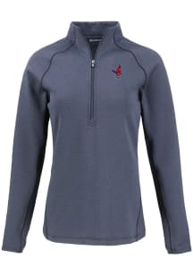 Cutter and Buck Memphis Redbirds Womens Navy Blue Pehastin Qtr Zip
