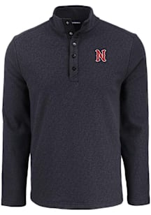 Cutter and Buck Nashville Sounds Mens Black Hunts Point Long Sleeve Qtr Zip Pullover