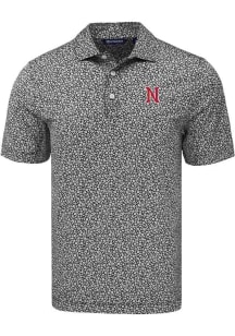 Cutter and Buck Nashville Sounds Mens Black Pike Flora Short Sleeve Polo