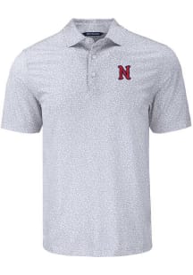 Cutter and Buck Nashville Sounds Mens Grey Pike Flora Short Sleeve Polo