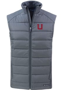 Cutter and Buck Utah Utes Mens Grey Evoke Sleeveless Jacket