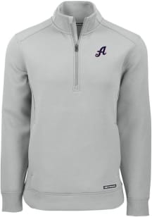 Cutter and Buck Reno Aces Mens Grey Roam Long Sleeve Qtr Zip Pullover
