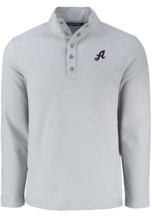 Cutter and Buck Reno Aces Mens Grey Hunts Point Long Sleeve Qtr Zip Pullover