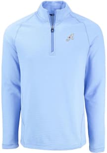 Cutter and Buck Reno Aces Mens Blue Pehastin Long Sleeve Qtr Zip Pullover