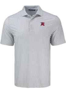Cutter and Buck Richmond Flying Squirrels Mens Grey Pike Diamond Dot Short Sleeve Polo