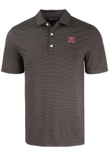 Cutter and Buck Richmond Flying Squirrels Mens Black Forge Eco Fine Line Short Sleeve Polo