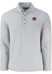 Cutter and Buck Sacramento River Cats Mens Grey Hunts Point Long Sleeve Qtr Zip Pullover
