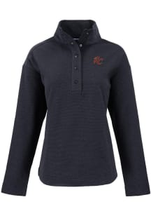 Cutter and Buck Sacramento River Cats Womens Black Hunts Point Qtr Zip