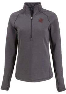 Cutter and Buck Sacramento River Cats Womens Black Pehastin Qtr Zip