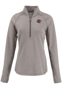 Cutter and Buck Sacramento River Cats Womens Grey Pehastin Qtr Zip