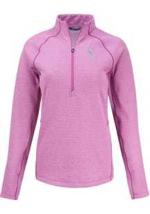Cutter and Buck Chicago White Sox Womens Purple Mono Pehastin Qtr Zip