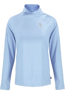 Cutter and Buck Chicago White Sox Womens Blue Mono Coastline Eco Funnel Neck Crew Sweatshirt