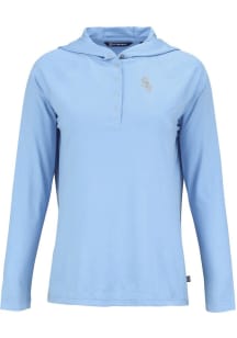 Cutter and Buck Chicago White Sox Womens Blue Mono Coastline Eco Hooded Sweatshirt