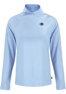 Cutter and Buck Cincinnati Reds Womens Blue Mono Coastline Eco Funnel Neck Crew Sweatshirt