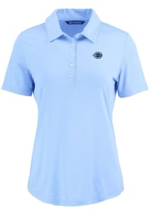 Cutter and Buck Cincinnati Reds Womens Blue Mono Coastline Eco Short Sleeve Polo Shirt