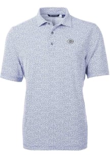 Cutter and Buck Cincinnati Reds Mens Pink Mono Virtue Eco Pique Botanical Short Sleeve Polo