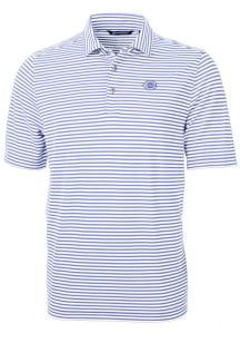 Cutter and Buck Cincinnati Reds Mens Pink Mono Virtue Eco Pique Stripe Short Sleeve Polo