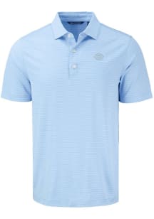 Cutter and Buck Cincinnati Reds Mens Blue Mono Forge Eco Fine Line Short Sleeve Polo
