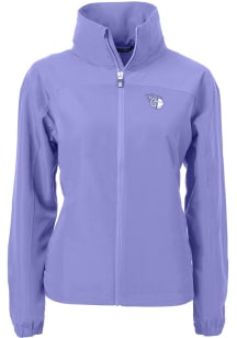 Cutter and Buck Cleveland Guardians Womens Pink Mono Charter Eco Light Weight Jacket