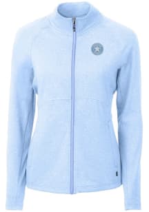Cutter and Buck Houston Astros Womens Blue Mono Adapt Eco Knit Light Weight Jacket