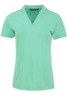 Cutter and Buck Oakland Athletics Womens Green Mono Forge Short Sleeve T-Shirt