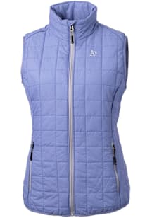 Cutter and Buck Oakland Athletics Womens Lavender Mono Rainier PrimaLoft Vest