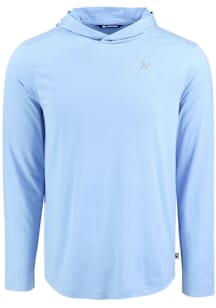 Cutter and Buck Oakland Athletics Mens Blue Mono Coastline Eco Long Sleeve Hoodie