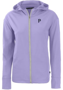 Cutter and Buck Pittsburgh Pirates Womens Pink Mono Daybreak Light Weight Jacket