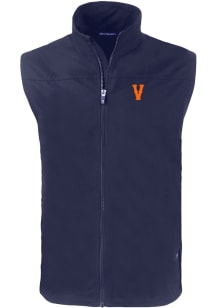 Cutter and Buck Virginia Cavaliers Big and Tall Navy Blue Charter Mens Vest