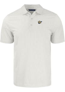Cutter and Buck West Virginia Mountaineers White Pike Symmetry Big and Tall Polo