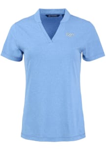 Cutter and Buck Tampa Bay Rays Womens Blue Mono Forge Short Sleeve T-Shirt