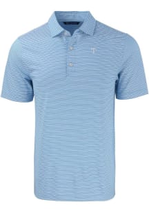 Cutter and Buck Texas Rangers Blue Mono Forge Double Stripe Big and Tall Polo