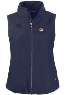 Cutter and Buck West Virginia Mountaineers Womens Navy Blue Charter Vest