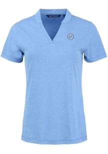 Cutter and Buck Washington Nationals Womens Blue Mono Forge Short Sleeve T-Shirt
