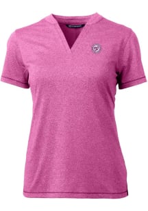 Cutter and Buck Washington Nationals Womens Purple Mono Forge Short Sleeve T-Shirt
