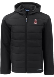 Cutter and Buck Washington State Cougars Mens Black Evoke Hood Big and Tall Lined Jacket