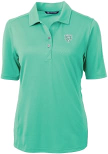 Cutter and Buck Chicago Bears Womens Green Mono Virtue Eco Pique Short Sleeve Polo Shirt