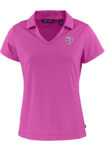 Cutter and Buck Chicago Bears Womens Purple Mono Daybreak V Neck Short Sleeve Polo Shirt