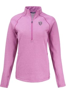 Cutter and Buck Chicago Bears Womens Purple Mono Pehastin Qtr Zip