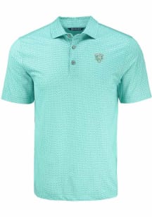 Cutter and Buck Chicago Bears Mens Green Mono Pike Shadow Check Short Sleeve Polo